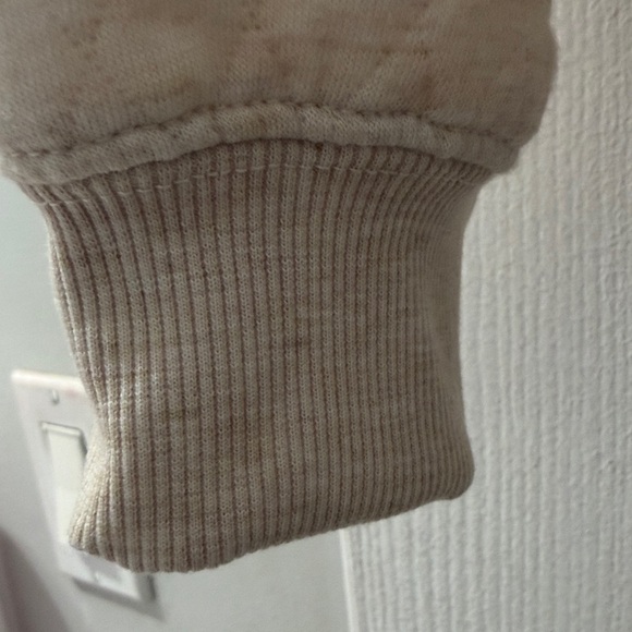 Workshop Republic Clothing Cream Quilted Crew Neck Sweater - Picture 4 of 6